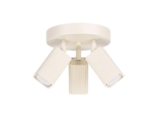 Plafonnier rayo 3p beige aluminium moderne 18x20x20cm