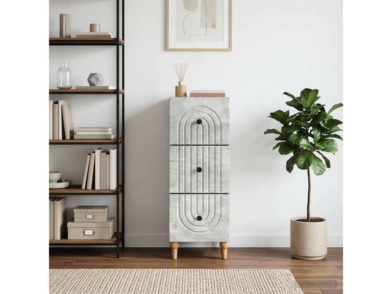  Armoire de rangement bureau, armoire à tiroirs 33 x 34.5 x 90 cm bois d'ingénierie shl4498  - Conforama B