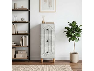Armoire de rangement bureau, armoire à tiroirs 33 x 34.5 x 90 cm bois d'ingénierie shl4498