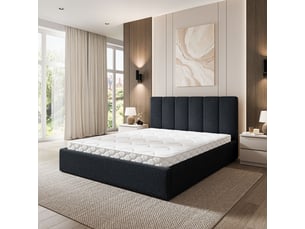 Lit coffre 180x200 cm <strong>MASSENO</strong> <strong></strong> coloris noir