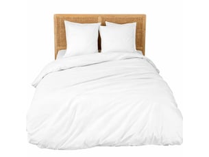 Parure de lit en percale de coton 65 filscm² - 240x220 bleu 140x200