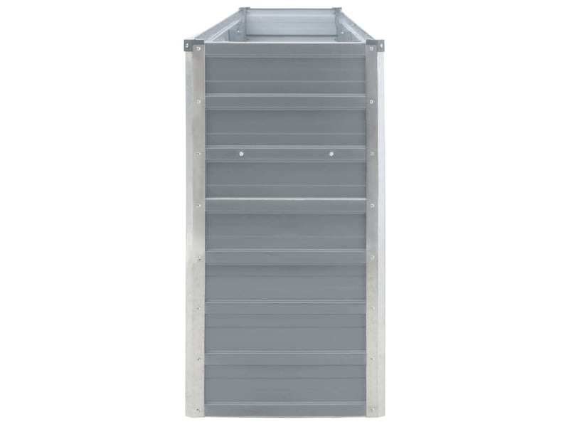  Jardinière - bac à fleurs 320x40x77 cm acier galvanisé gris  - Conforama D