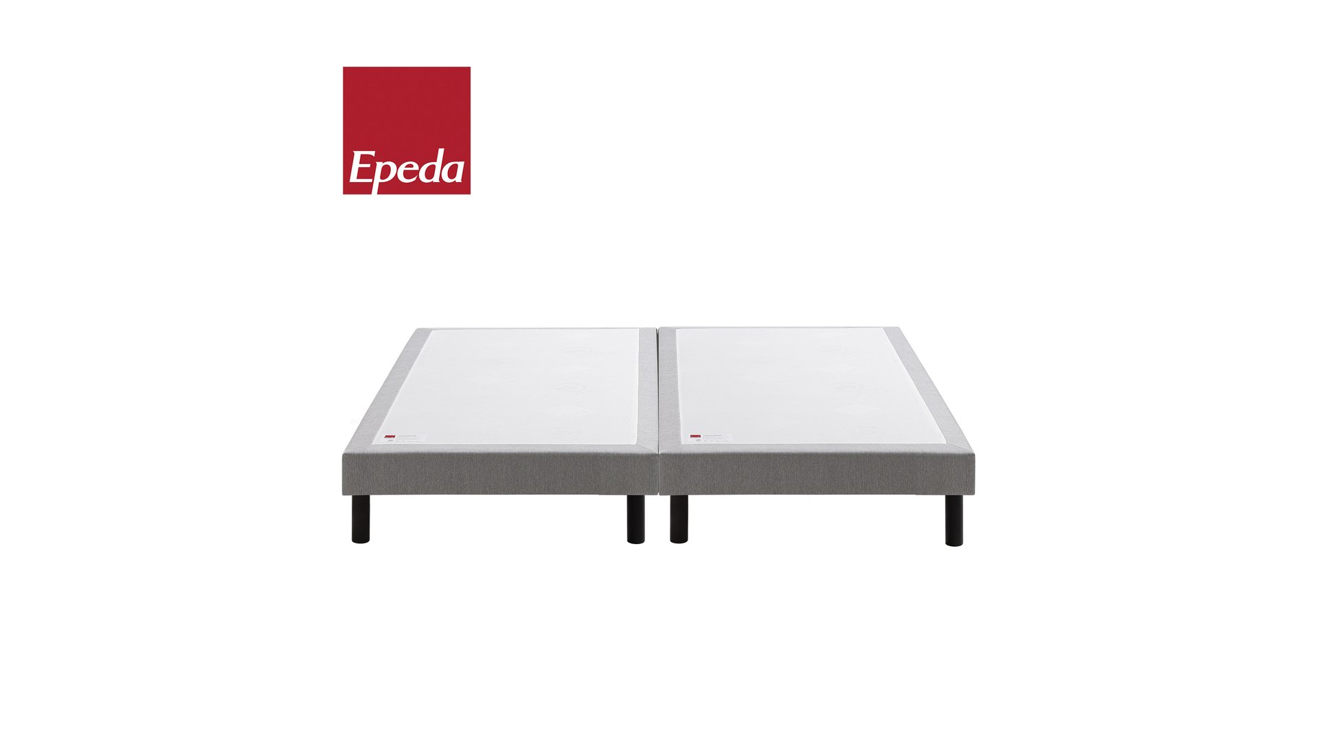 SOMMIER TAPISSIER 2X80X200 CM EPEDA ALLURE MEDIUM DECO gris Conforama