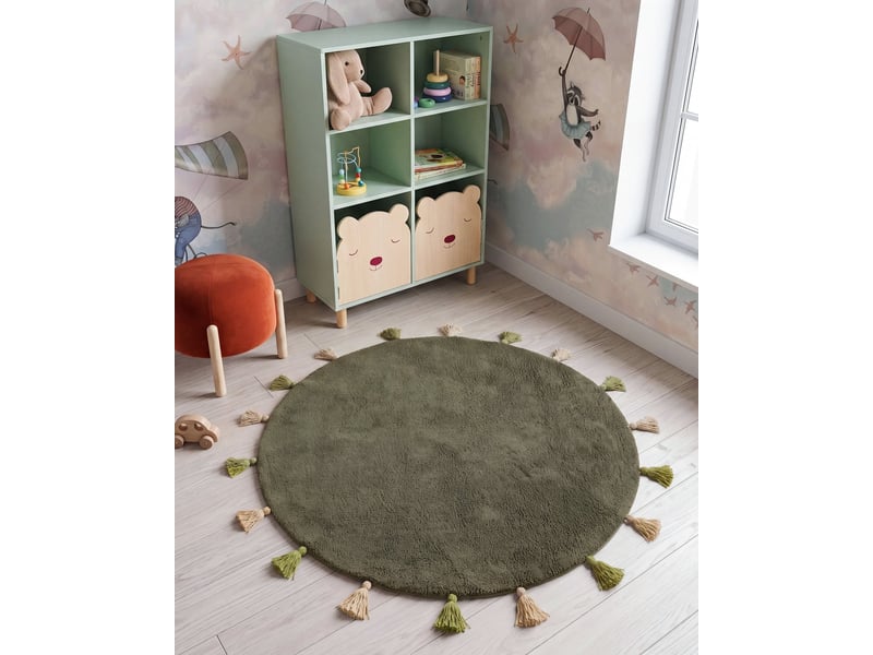  Tapis enfant kodinhi  vert foncé ø 120 cm coton  - Conforama B