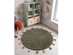 Tapis enfant kodinhi vert foncé ø 120 cm coton