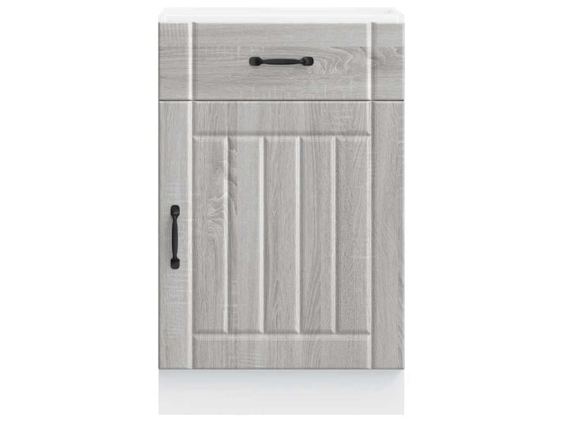  Meuble de rangement, armoire de cuisine lucca sonoma gris bois ingénierie shl5979  - Conforama D
