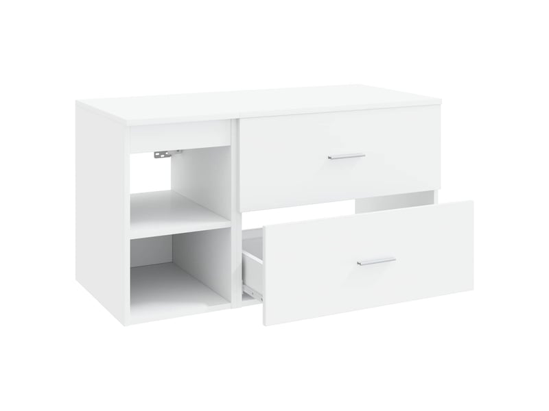 Ensemble de mobilier de salle de bain 2 pcs blanc shl3798 - Conforama D