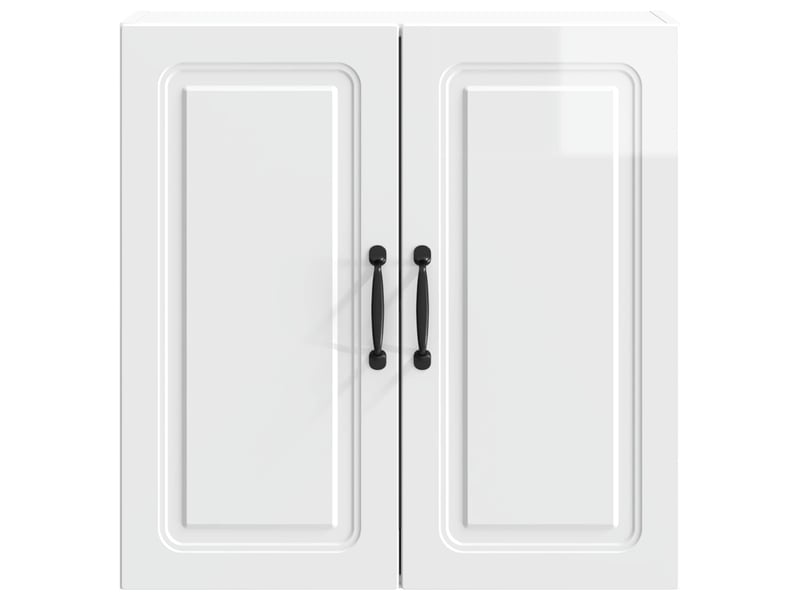  Armoire murale salon 59x31x60cm bois d'ingénierie blanc brillant shl4623  - Conforama D