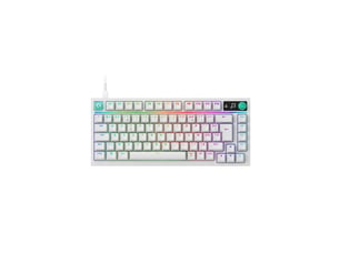 Clavier gaming 75% azerty filaire usb g316 x 75 blanc avec rgb per touche