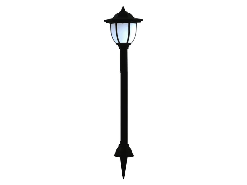  Lot de 3 lampes solaires d'extérieur jardin 16,5 x 14,5 x 73 cm avec installation facile en polypropylène noir 02_0045902  - Conforama D