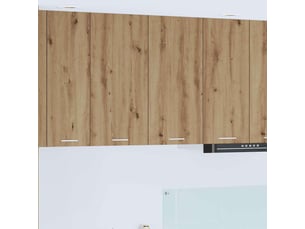 Meuble de rangement cuisine, armoire suspendue chêne artisanal 80x31x80cm shl8821