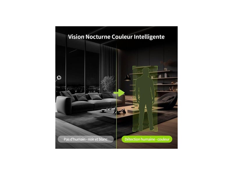  Camera wifi interieur d210 1080p rotation 360 vision nocturne BEA6941545634890 - Conforama D
