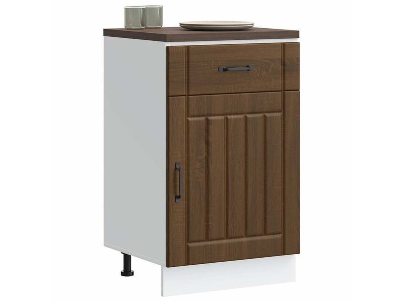  Meuble de rangement, armoire de cuisine lucca chêne marron bois ingénierie shl9545  - Conforama C