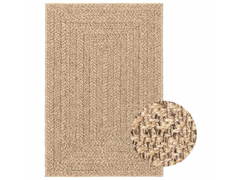  Tapis salon, tapis de porte zizur 140x200 cm aspect de jute intérieur et extérieur  - Conforama A