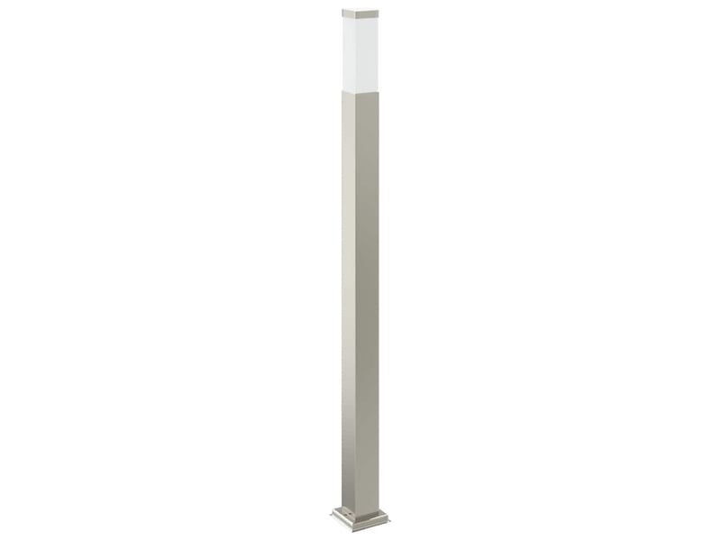Borne lumineuse, lampadaire avec détecteur et prise 110 cm acier inoxydable ip44 shl42203 - Conforama E