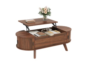 Table basse capsule coloris marron <strong>MODENUIT </strong> <strong></strong> - 50 cmx110 cm