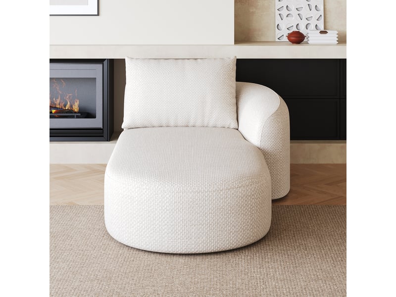  Canapé convertible blanc 2 places, petit canapé lit couchage droit, sofa moderne pour petit salon 168cm  - Conforama R