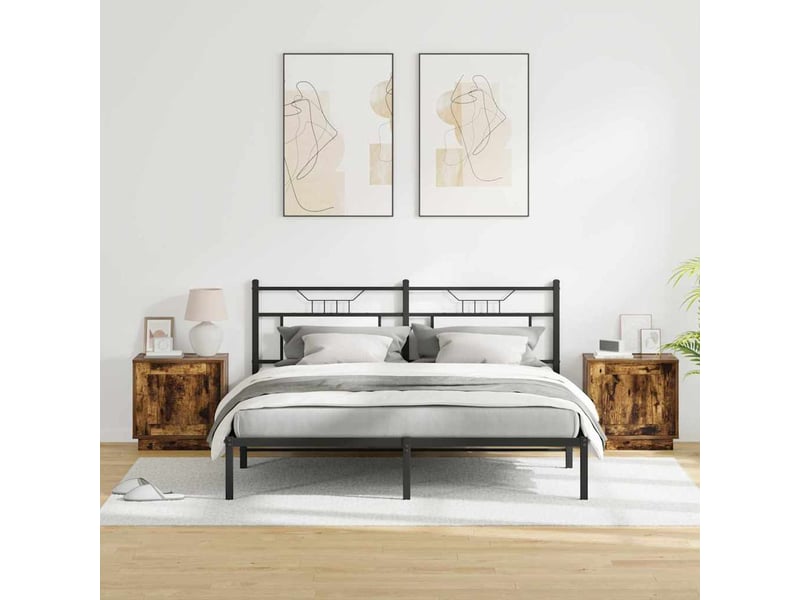 Table de chevet - cabinet de chevet - table de nuit 2 pc chêne fumé 44 x 34,5 x 45 cm - Conforama C
