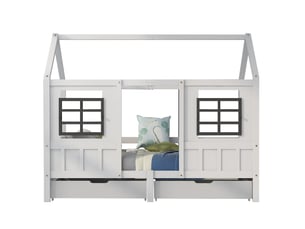 Lit cabane 90x200 cm VIVRYN coloris blanc