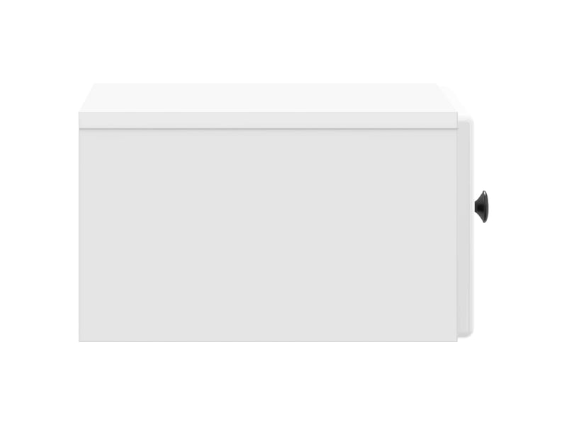  Table de chevet - cabinet de chevet - table de nuit mural blanc brillant 34,5 x 33 x 20 cm  - Conforama E