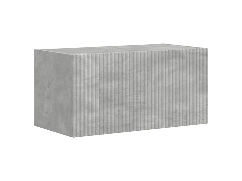  Meuble tv - banc tv - meuble de rangement mural 2 pcs béton bois d'ingénierie  - Conforama E