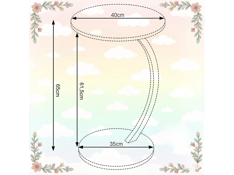 Table d'appoint ronde 40 x 40 x 65 cm en mdf et métal en forme de c noire chicfurn  - Conforama D