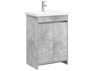Ensemble de mobilier de salle de bain gris béton shl3232