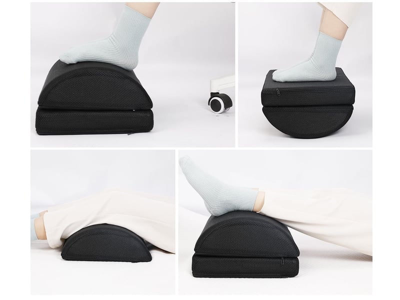  Repose-pieds bureau avec 2 options de hauteur réglable double  - Conforama C
