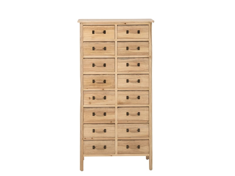  Chiffonnier en bois 16 tiroirs chamonix 127cm naturel  - Conforama C