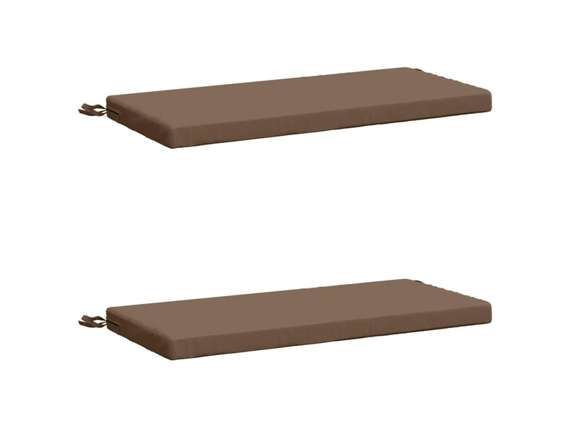  Lot de 2 coussins de banc, coussins d'assise soest 100 % polyester taupe cf57493  - Conforama A