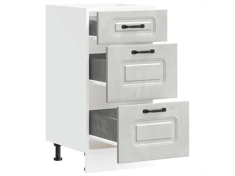 Meuble de rangement, armoire de cuisine kalmar gris béton bois d'ingénierie shl2872 - Conforama A