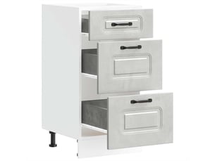 Meuble de rangement, armoire de cuisine kalmar gris béton bois d'ingénierie shl2872