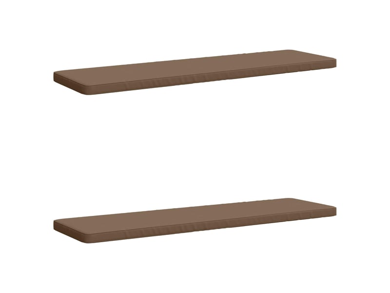 Lot de 2 coussins de banc, coussins d'assise vught 100 % polyester taupe cf58146 - Conforama A