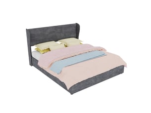Lit coffre 160x200 cm    coloris gris