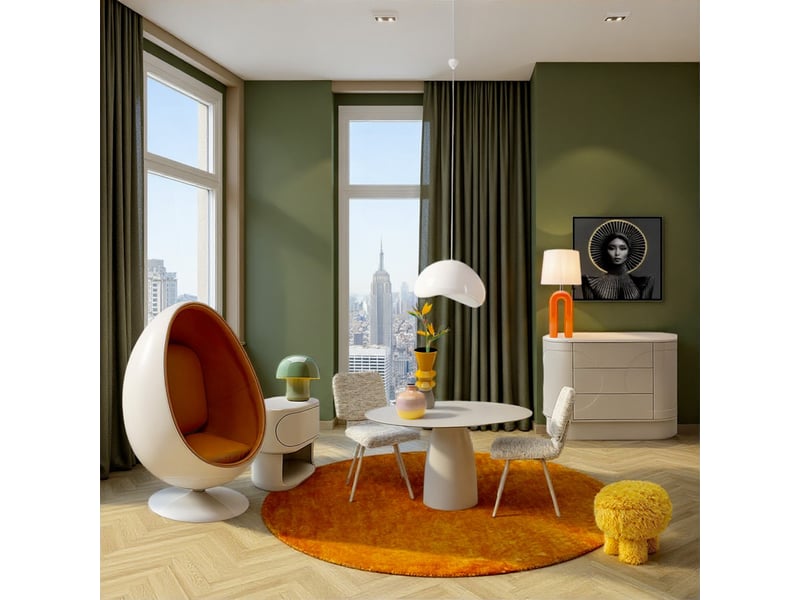 tabouret plushy jaune kare design  - Conforama E