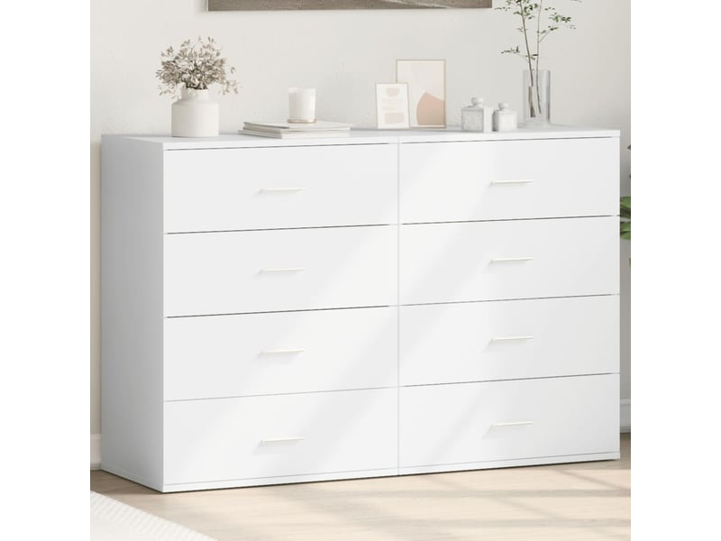  Buffets 2 pcs - bahut - meuble de rangement blanc 60x39x80 cm bois d’ingénierie  - Conforama B