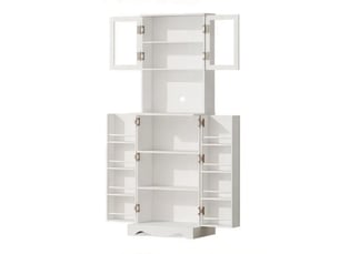 Buffet 4 porte(s) 0 tiroir(s) - 60 cm coloris blanc