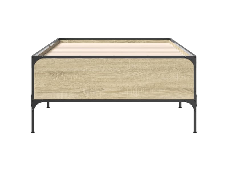  Lit simple- lit adulte -  cadre de lit sans matelas chêne sonoma 100x200 cm  - Conforama C