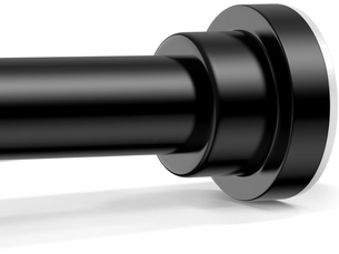Tringle à vêtements extensible, tringle à rideau de douche, tringle à rideaux ; réglable, sans perçage (noir, 65-100 cm).