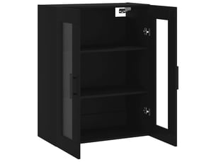 Armoire murale élégante rangement pratique 69,5 x 34 x 90 cm en bois noir 02_0048642