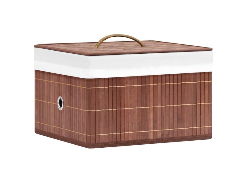  Boîtes de rangement en bambou 4 pcs marron  - Conforama A