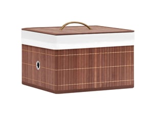 Boîtes de rangement en bambou 4 pcs marron