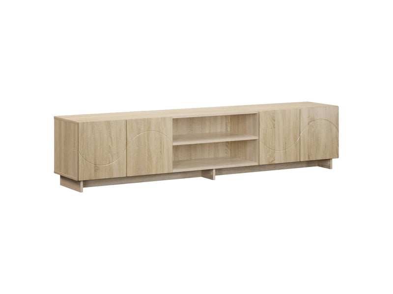  Meuble tv, banc tv 180x34,5x40 cm chêne sonoma bois d'ingénierie shl76176  - Conforama A