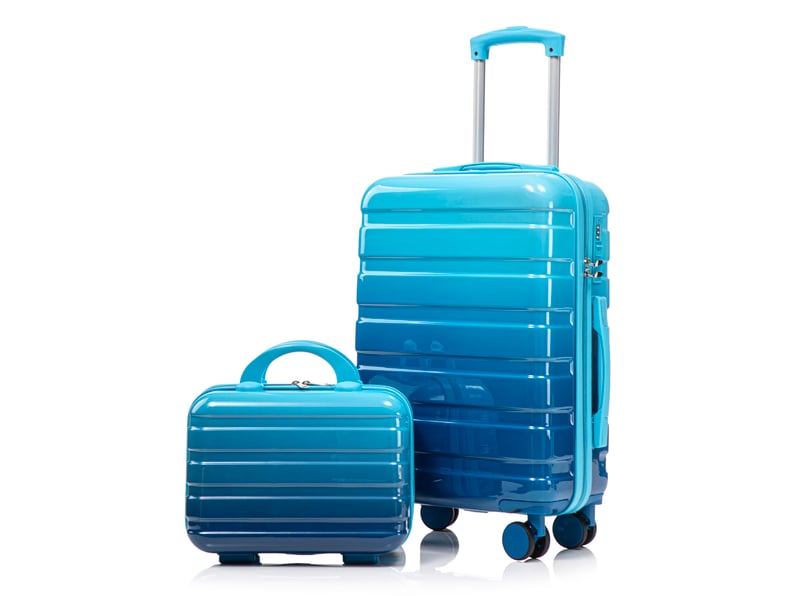  Set de valises rigides,20 et 14 pouces,avec serrure à combinaison,pc,bleu  - Conforama A