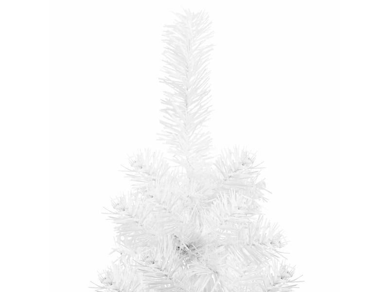  Demi sapin de noël, arbre de noël artificiel mince avec support blanc 120 cm  - Conforama E