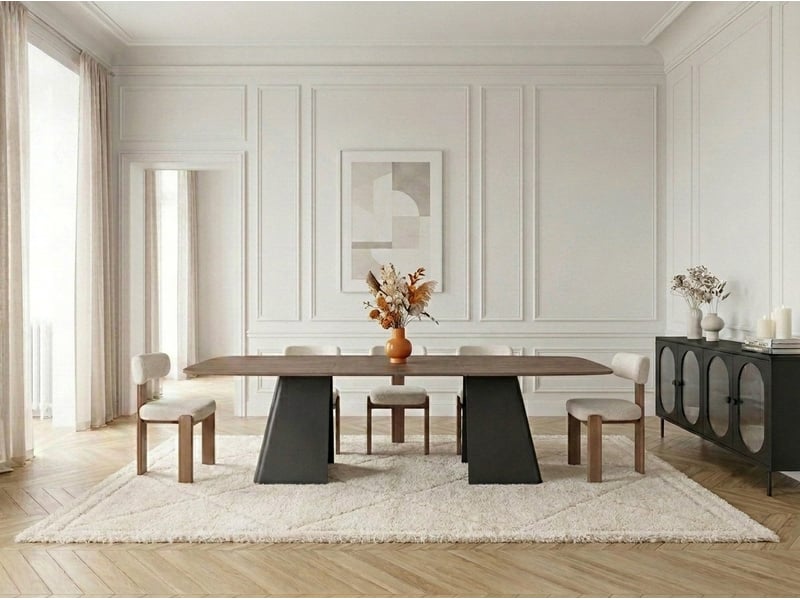  Bobochic table à manger extensible rectangulaire 180 à 256 cm jude effet bois JUDE - Conforama C