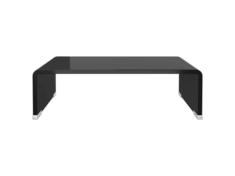  Meuble tv - banc tv - meuble de rangementsupport pour moniteur 40x25x11 cm verre noir  - Conforama C