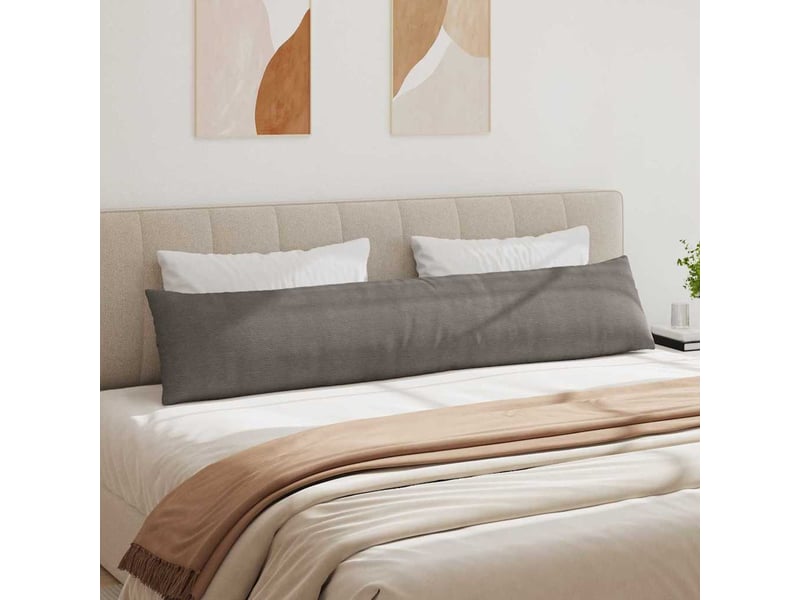  Lot de 2 coussins de canapé, coussins décoratifs gris clair 200 x 40 cm cf59063  - Conforama D