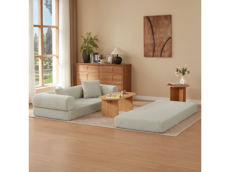 Canapé-lit convertible sans cadre – sofa pliant avec tatami, idéal salon, chambre et appartement - Conforama D