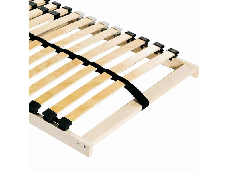  Lit simple- lit adulte -  sommier à lattes marron 80 x 190 cm bois de hêtre massif  - Conforama B